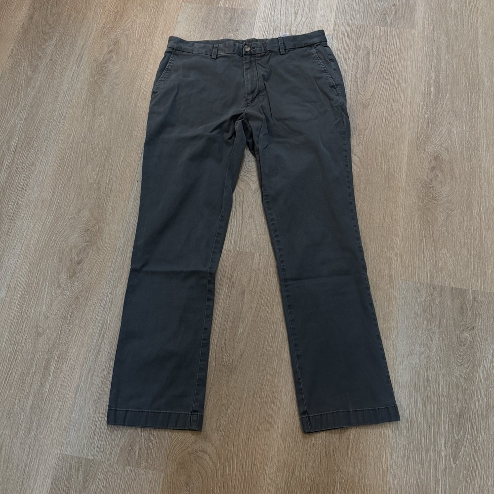Vineyard Vines‎ Breaker Pants Mens 35x32 Grey Chino Stretch Casual Flat Front